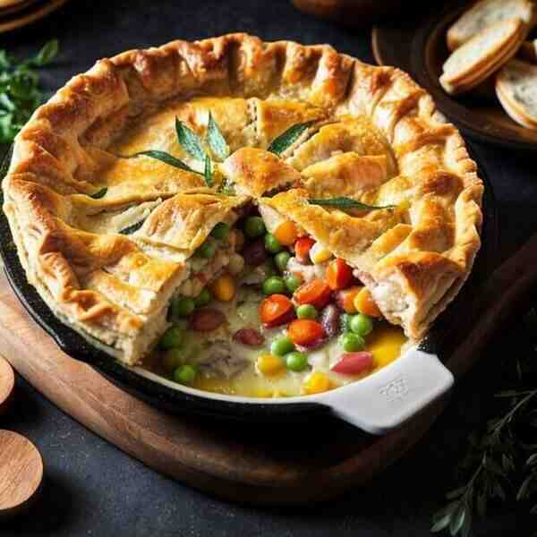 Греческий деревенский пирог с курицей